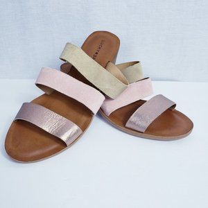 Lucky Brand size 10 Slide On Strappy Pink Sandals